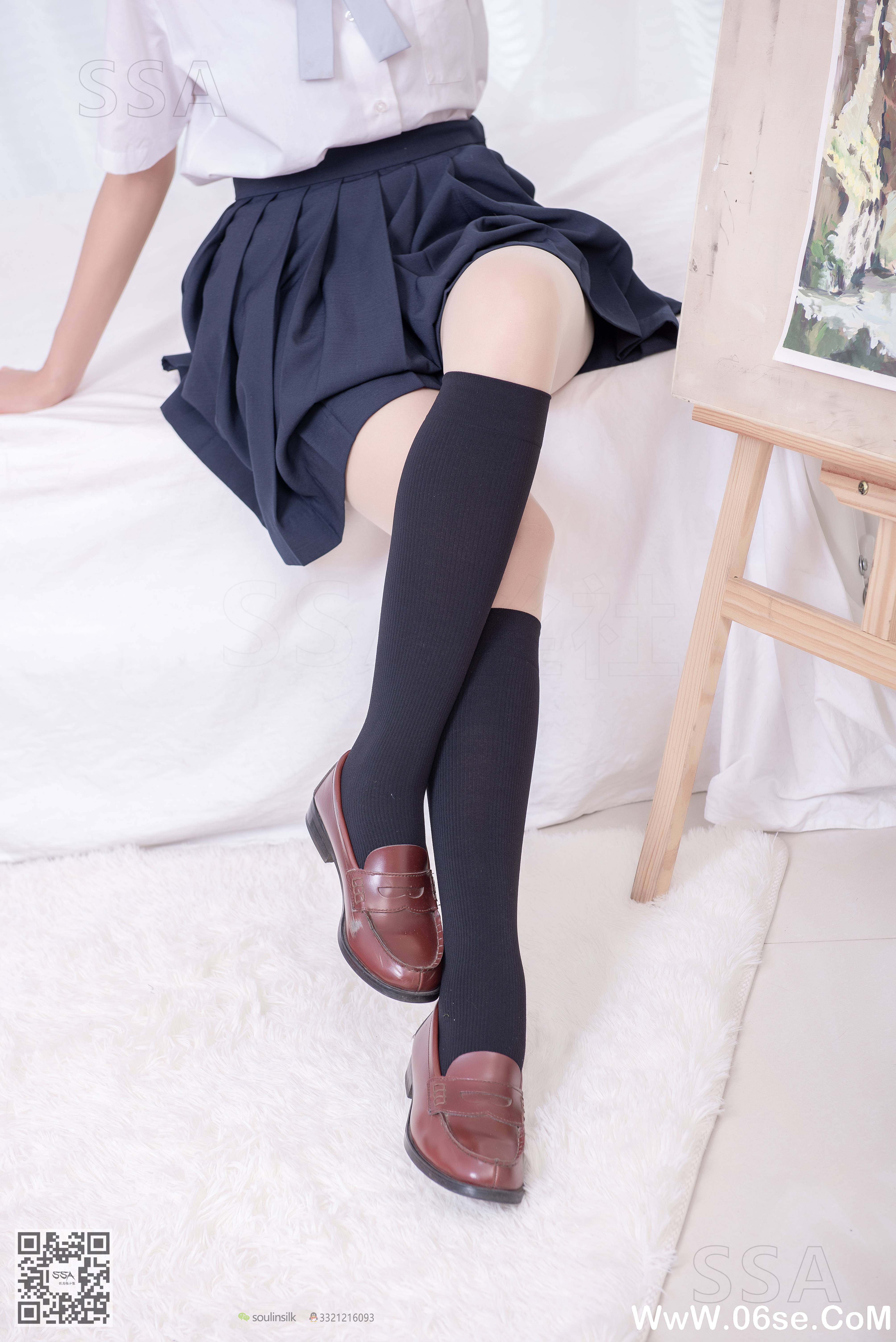 图片[11]-[SSA丝社] NO.181 小佩 酒窝少女JK制服肉丝黑袜穿搭示范[135P1.44G]-六色网