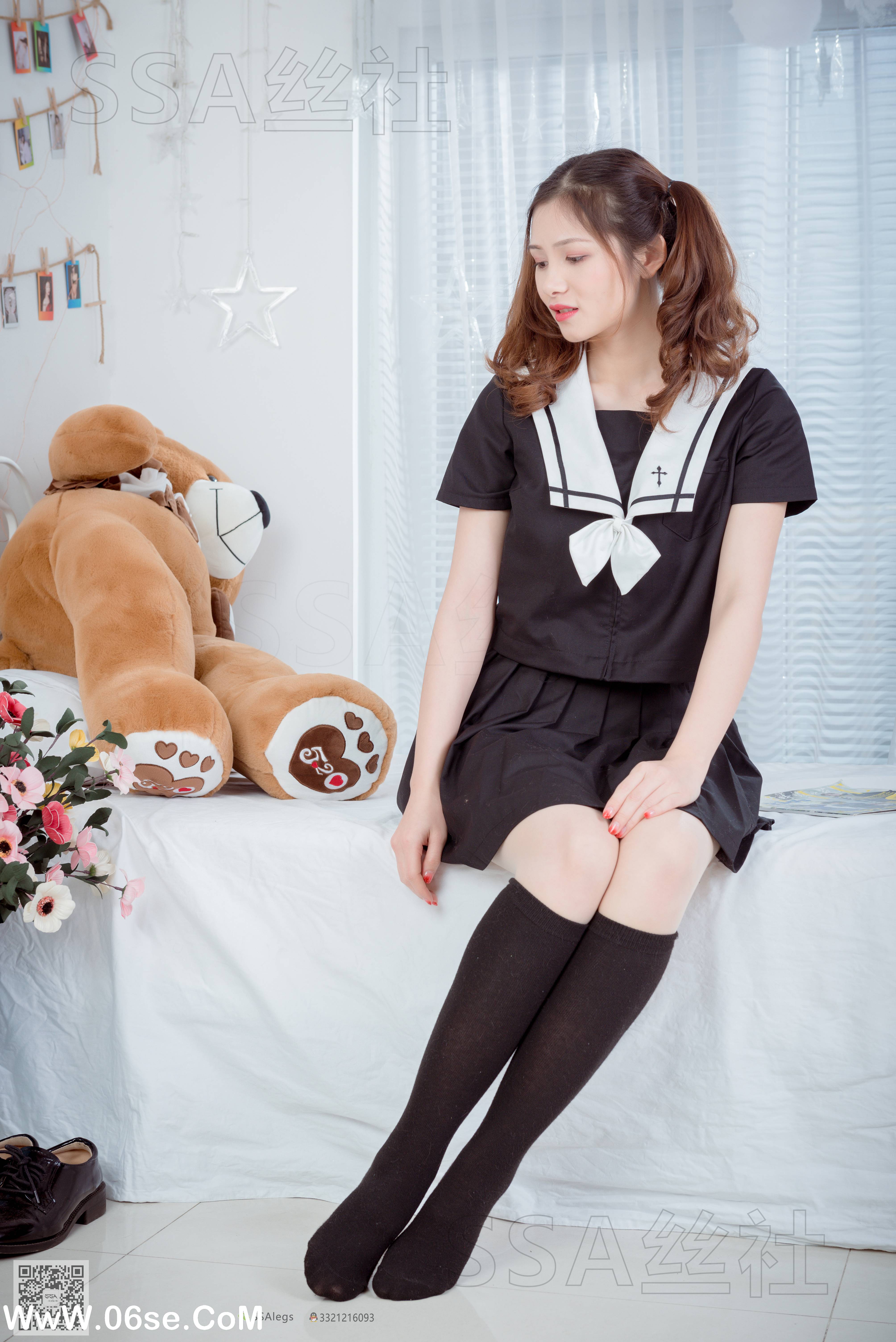 图片[38]-[SSA丝社] NO.079 雯雯 笑容治愈系小姐姐JK制服[132P1.62G]-六色网