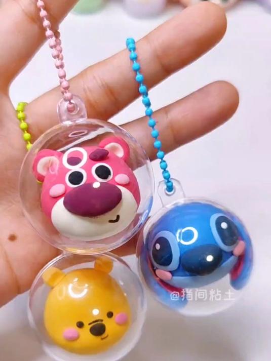 超轻粘土|一起来制作两种可爱的迪士尼挂件