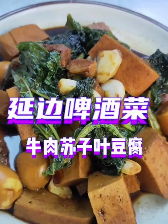 延边朝鲜族特色啤酒菜~酱牛肉苏子叶豆腐干