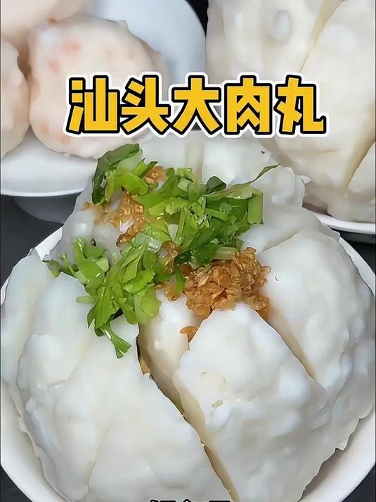 汕头比拳头还大的墨鱼丸 一个够我吃一天!