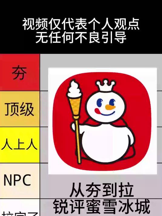 从夯到拉 锐评一下蜜雪冰城