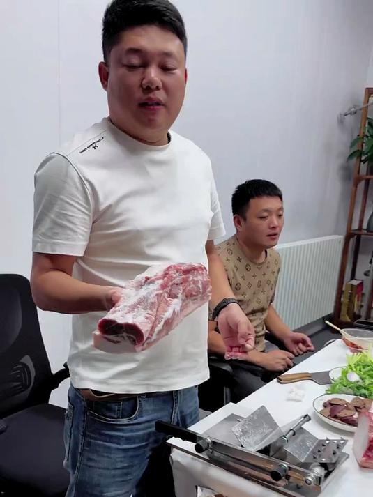 火锅切片机可调厚度,冻肉直接切,备菜快不费手