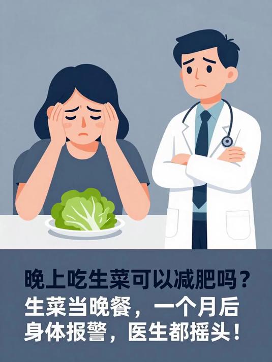 晚上吃生菜可以减肥吗?生菜当晚餐,一个月后身体报警,医生都摇头!