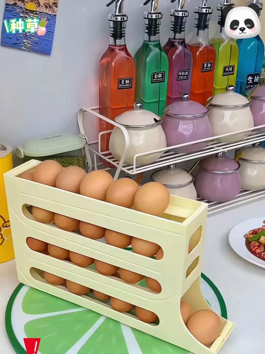 这鸡蛋盒特别好用,可以装30个鸡蛋,放到冰箱侧门正好不占地方