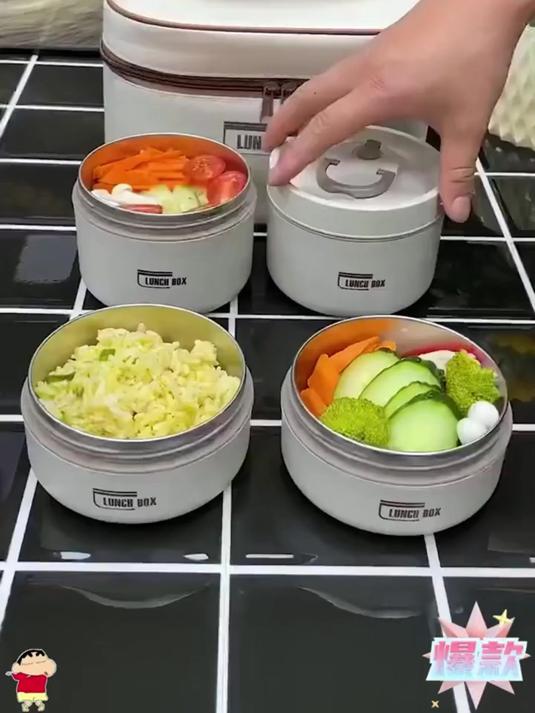 不锈钢保温饭盒,微波炉加热,让您的饭菜更加美味可口!