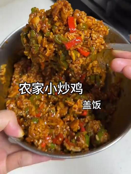 救命,我都被这碗农家小炒鸡盖饭征服,豪不夸张