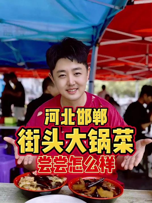 河北邯郸街头大锅菜,尝尝怎么样?