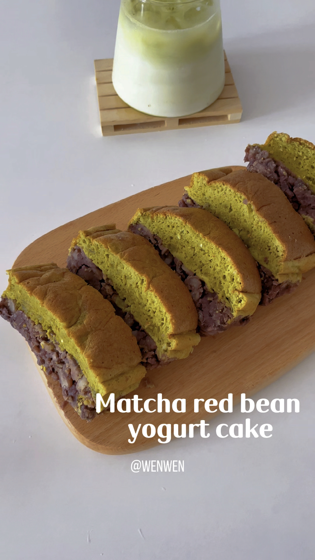 减脂期甜品|低糖无油!低卡抹茶红豆酸奶蛋糕