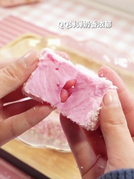 5分钟懒人甜品火龙果牛奶小方