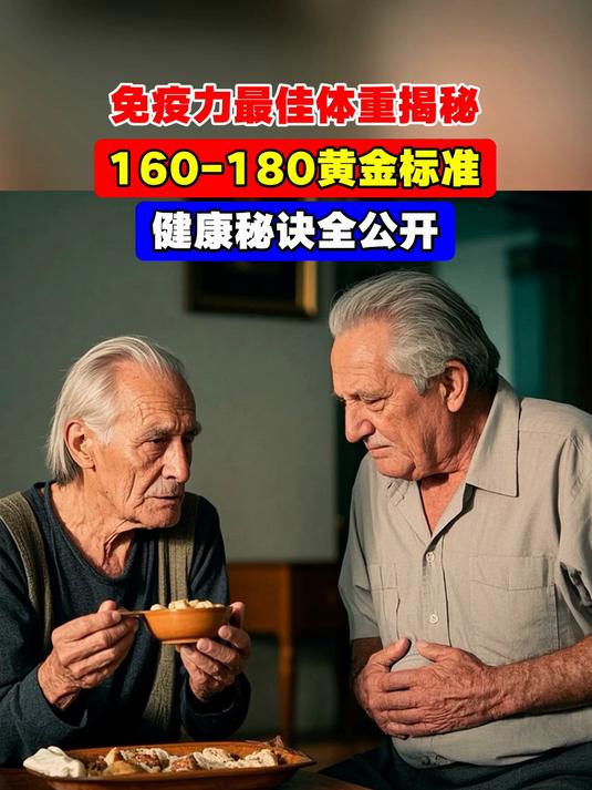 免疫力最佳体重揭秘,160-180黄金标准,健康秘诀全公开