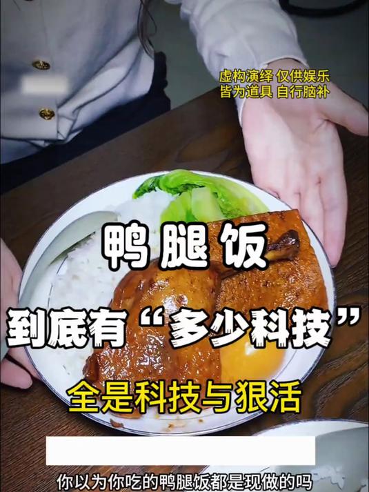 《鸭腿饭》也有“预制菜”？真是又香又嫩……