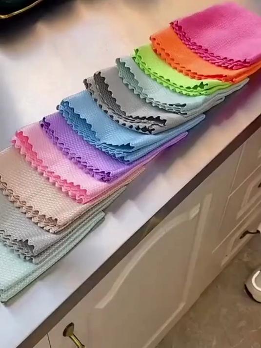 厨房清洁救星!工厂清仓鱼鳞布,无水印不掉毛,用过都回购!