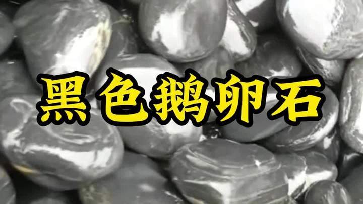 黑色鹅卵石 天然鹅卵石 五彩鹅卵石