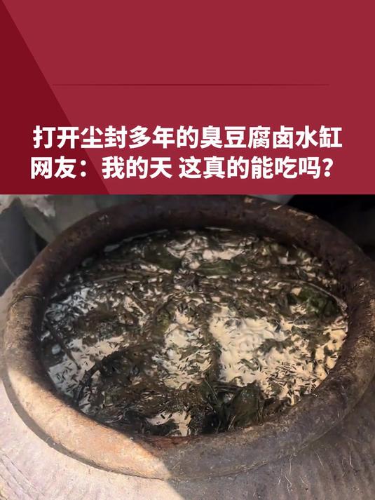打开尘封多年的臭豆腐卤水缸,网友:我的天 这真的能吃吗?