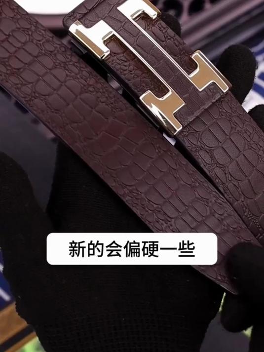 男士选皮带看质感,真牛皮鳄鱼纹自动扣,显品味,高端大气!