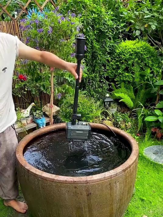 庭院园林喷泉泵，鱼池花园都能用，静音喷水不干烧，池水变活了