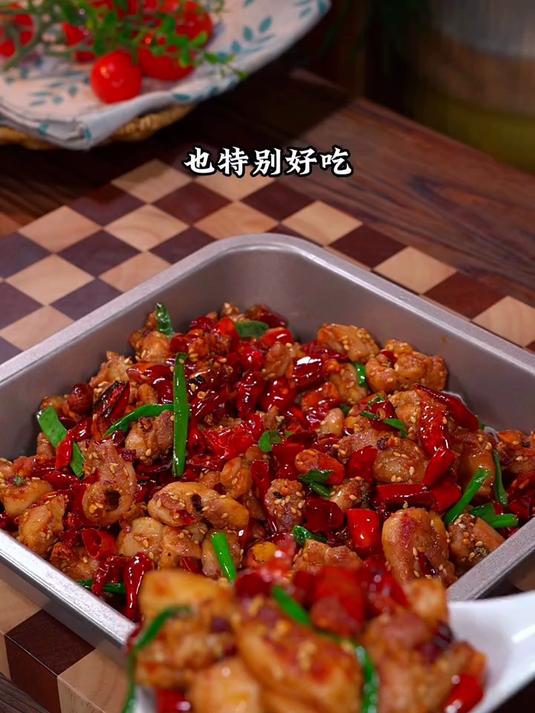原来自己在家做辣子鸡这么简单