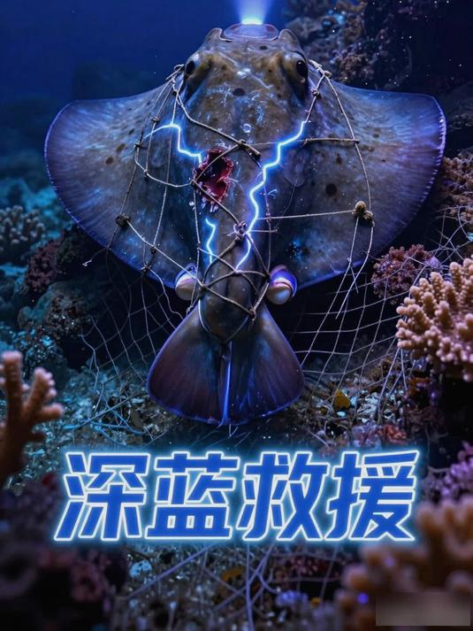 小纵队帮鳐鱼,摆脱渔网的束缚