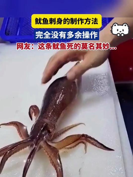 鱿鱼刺身的制作方法