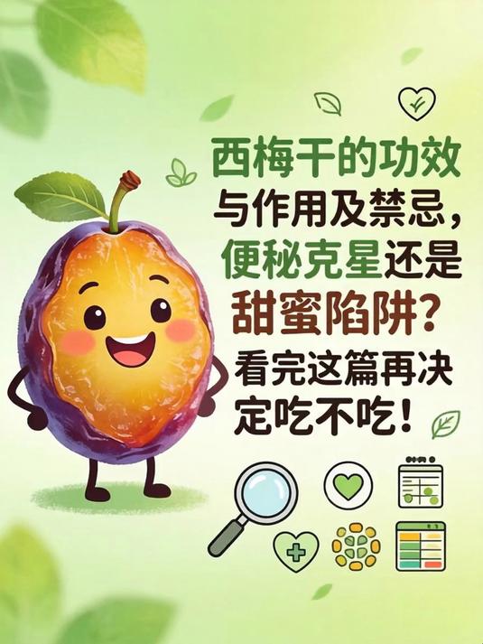 西梅干的功效与作用及禁忌,便秘克星还是甜蜜陷阱?看完这篇再决定吃不吃!