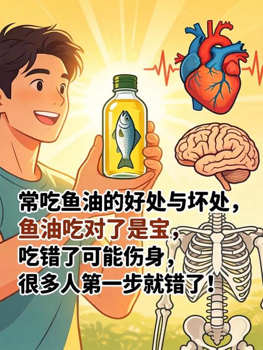 常吃鱼油的好处与坏处,鱼油吃对了是宝,吃错了可能伤身,很多人第一步就错了!