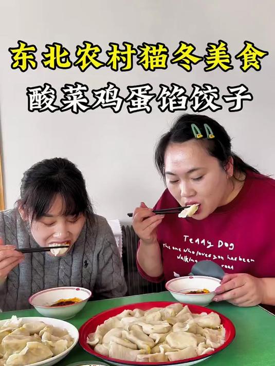 酸菜鸡蛋馅饺子都吃过没,一口一个嘎嘎香