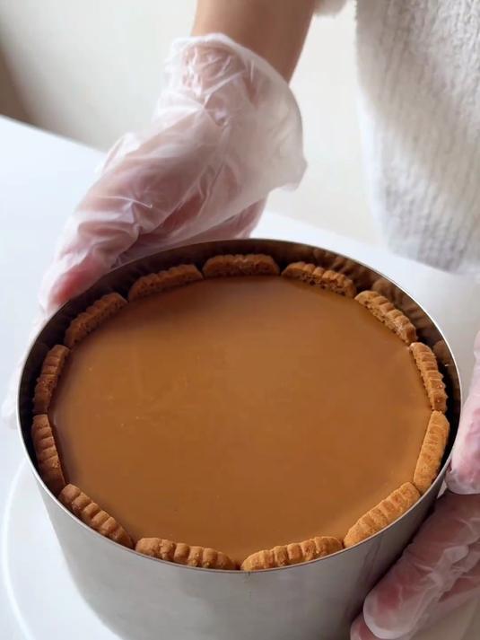 免烤箱，零难度，入口即化巨浓郁，巨好看巨高级的焦糖芝士蛋糕