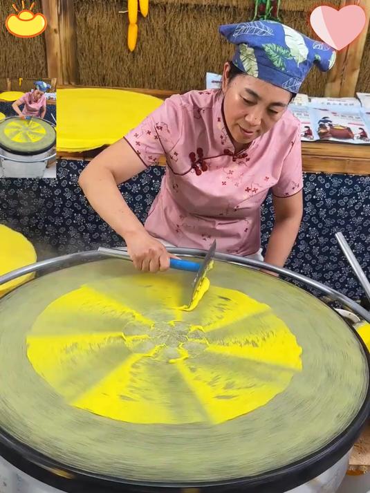 麦香十足的粗粮大煎饼！劲道有嚼劲！卷啥都好吃！量大实惠！