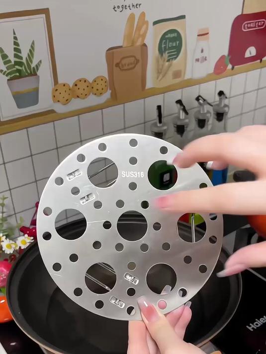 折叠多功能蒸蛋架!#不锈钢蒸蛋架结实耐用厨房好帮手##蒸鸡蛋蒸蛋器煮蛋器煮鸡蛋蒸蛋架#