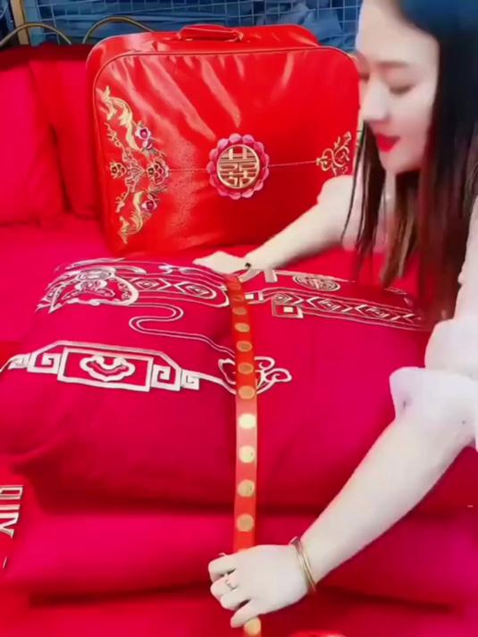 红色丝带喜字结婚打包绸带捆蛋糕喜绑带绳带礼物装饰彩带