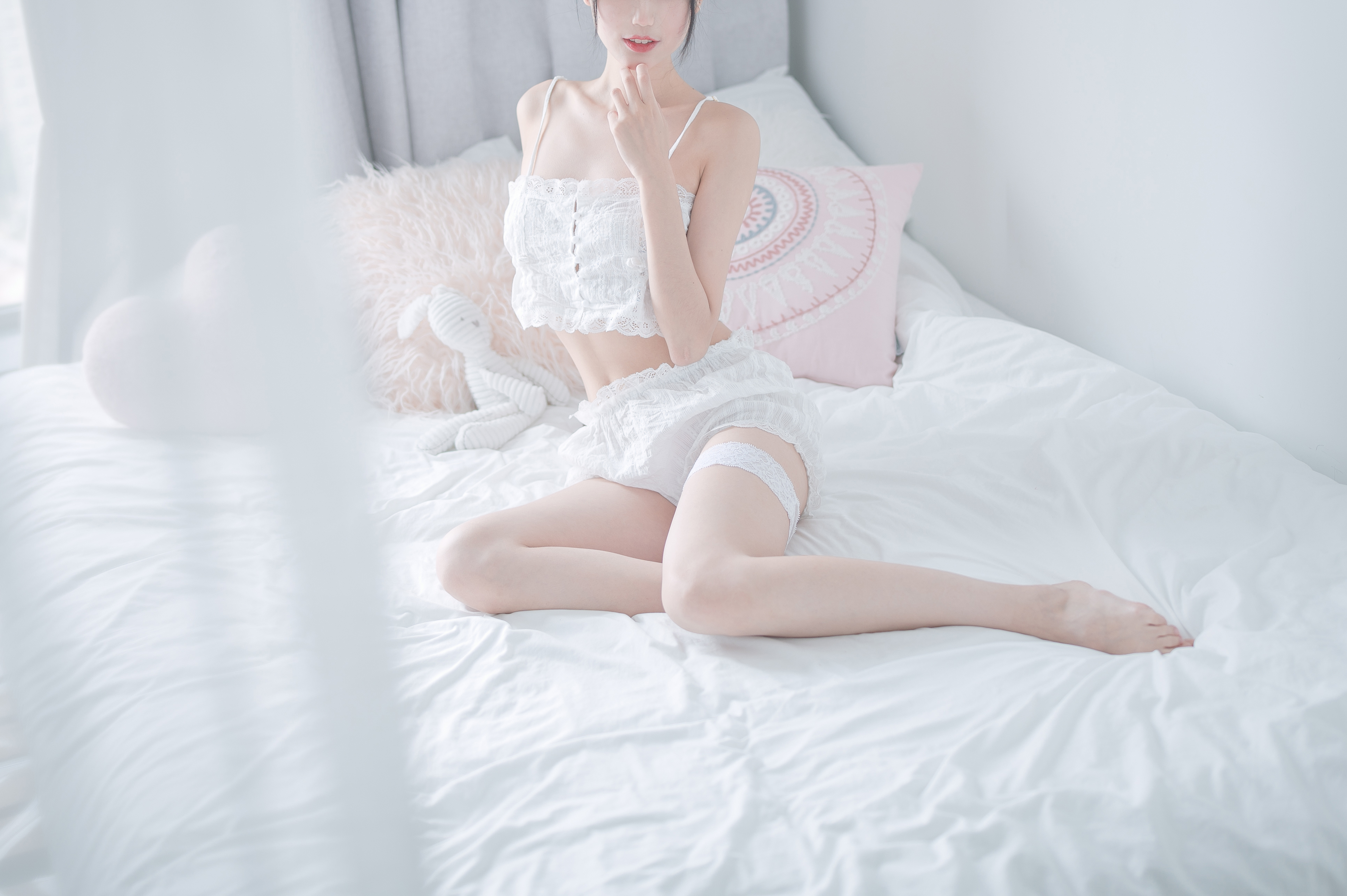 图片[7]-周叽是可爱兔兔 NO.015 白色睡衣[23P196M]-六色网