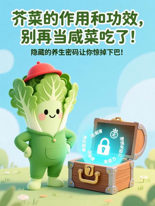 芥菜的作用和功效，别再当咸菜吃了！隐藏的养生密码让你惊掉下巴！#春分养生攻略#
