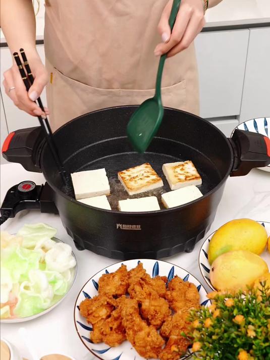 家用大容量电煮锅！蒸煮一体设计超实用，煮粥炖汤蒸菜一锅搞定