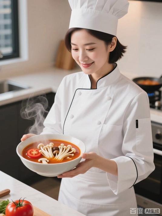 番茄金针菇汤，低卡饱腹新选择