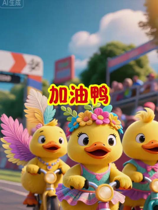 家人们谁懂啊，我家娃每次听《加油鸭》都开心的不得了