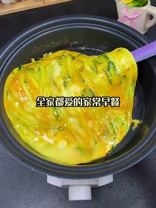 黄瓜鸡蛋饼,早餐简单无难度