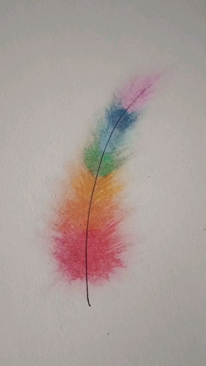 羽毛简笔画教程