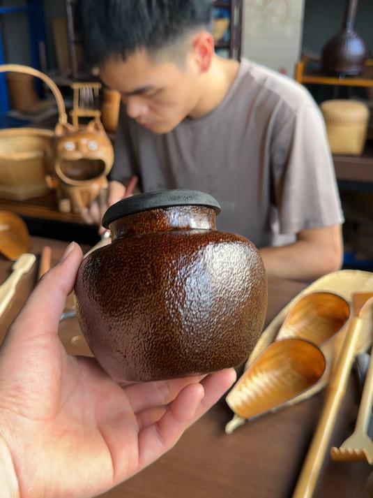 柚子皮还能做茶叶罐?#纯手工打造#