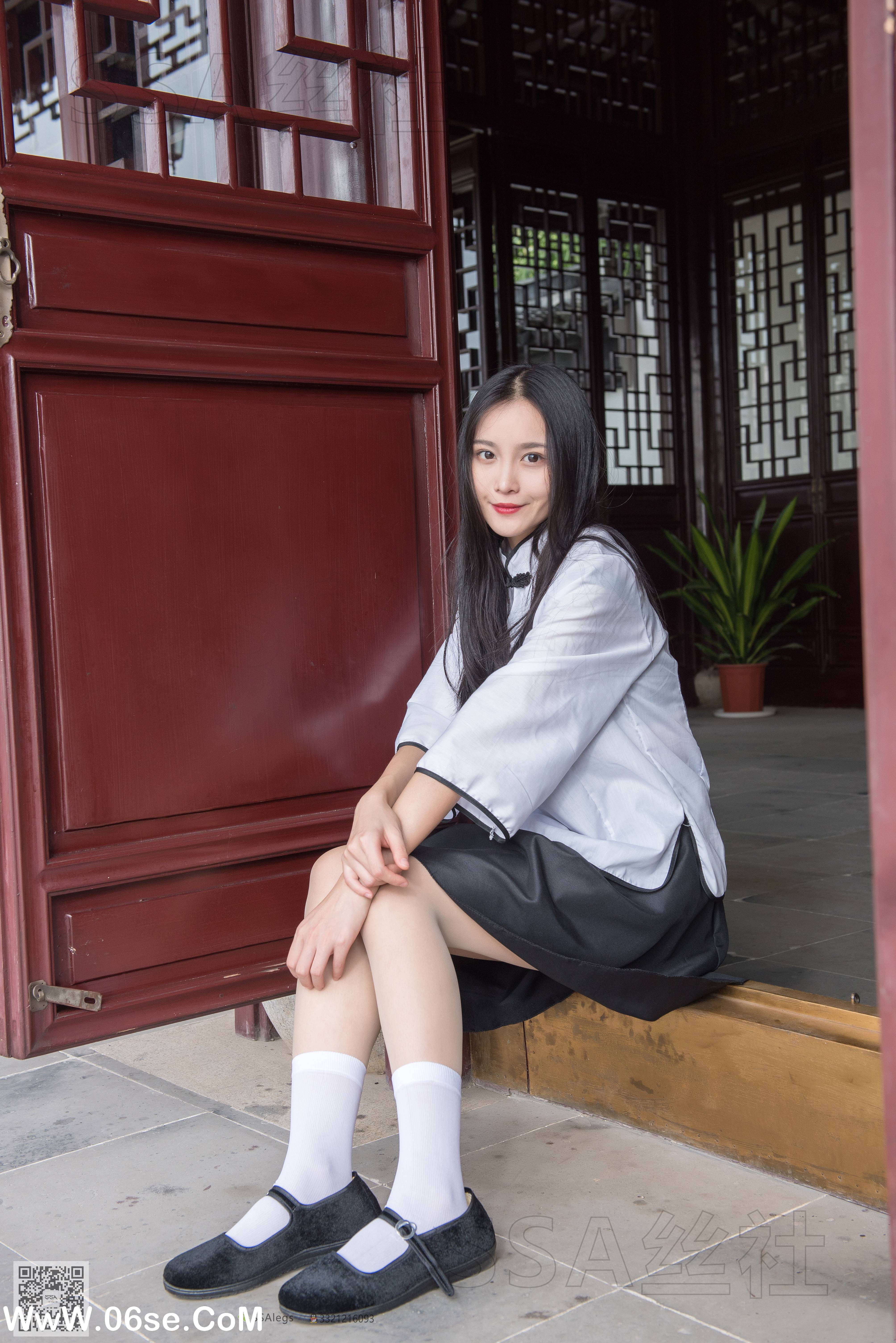 图片[14]-[SSA丝社] NO.068 君君 民国学妹肉丝白袜[120P1.85G]-六色网