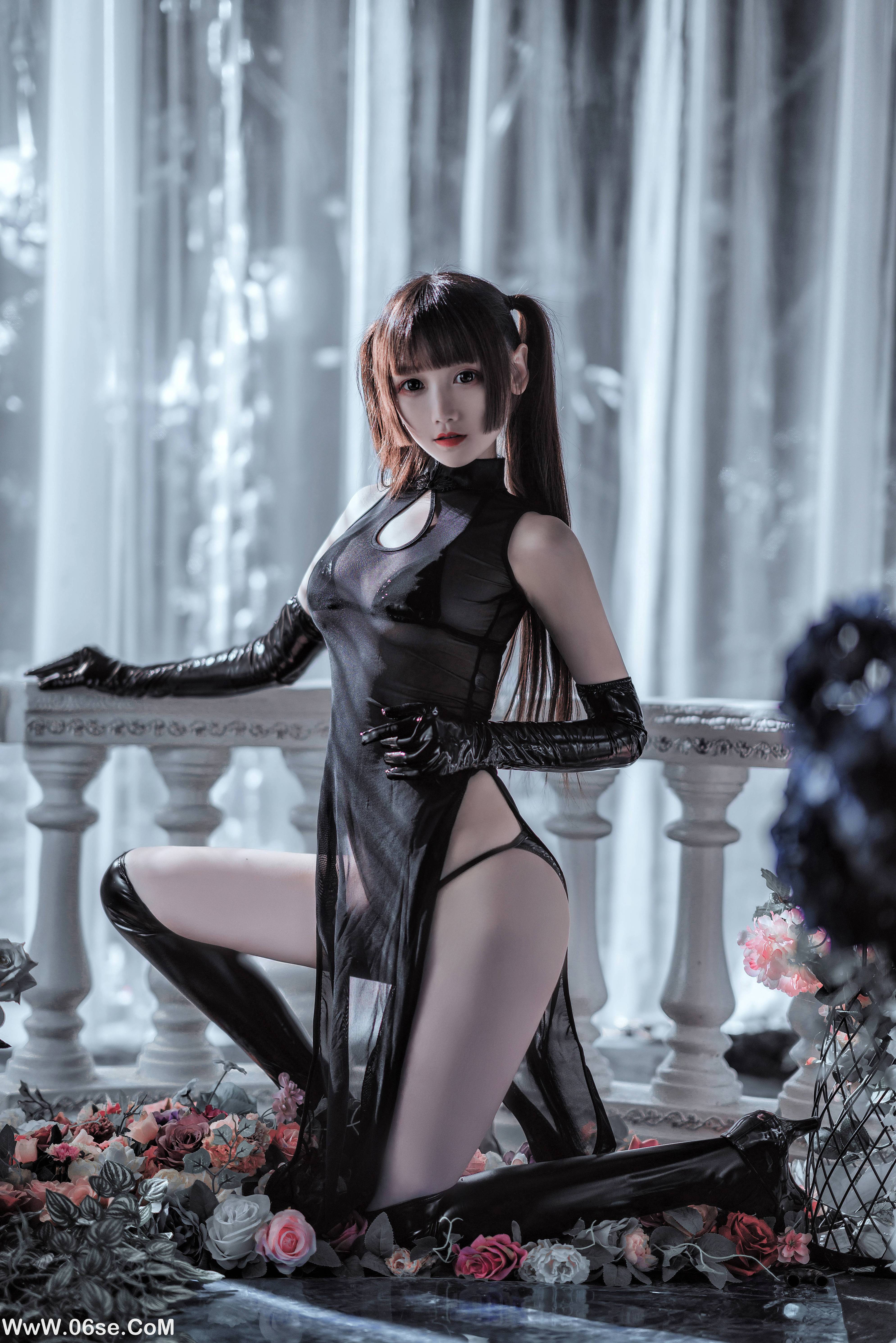 图片[14]-星野咪兔 NO.013 – 透视网纱旗袍[89P2.02G]-六色网