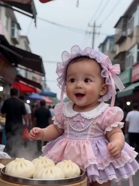 萌娃卖包子 早市包摊囧事 #萌娃##萌娃搞笑#