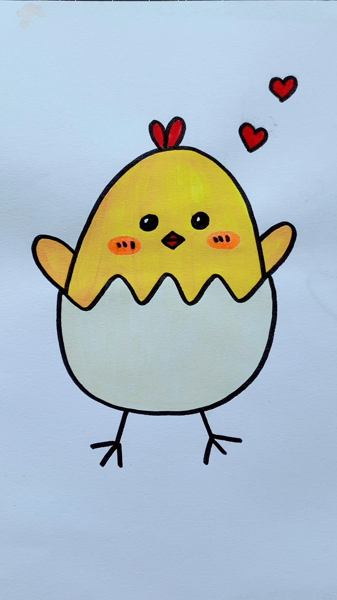 一起画可爱蛋壳小鸡