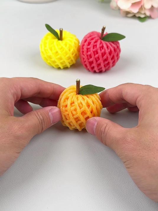 家里的水果网别丢,和孩子做一个好看的苹果!