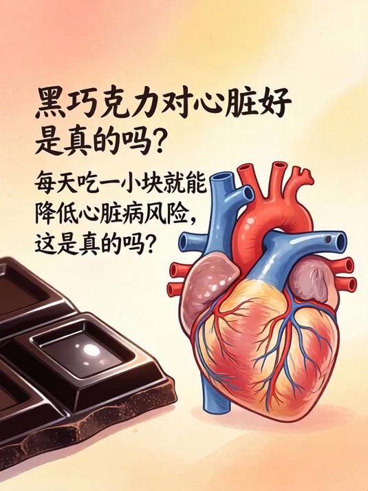 黑巧克力对心脏好是真的吗？每天吃一小块就能降低心脏病风险，这是真的吗？