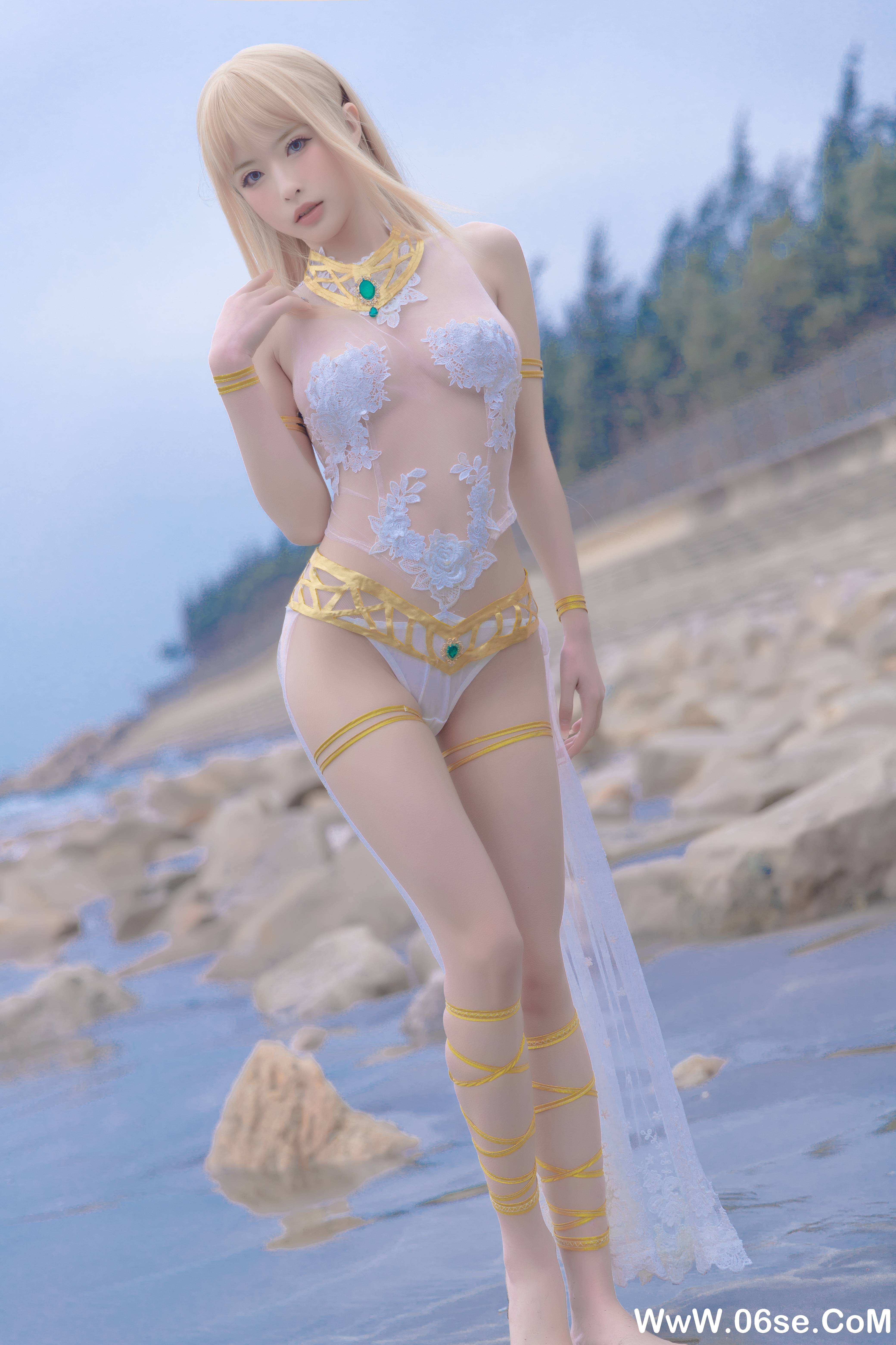 清水由乃 NO.025 – 玛丽萝丝白色泳衣[33P355M]-六色网
