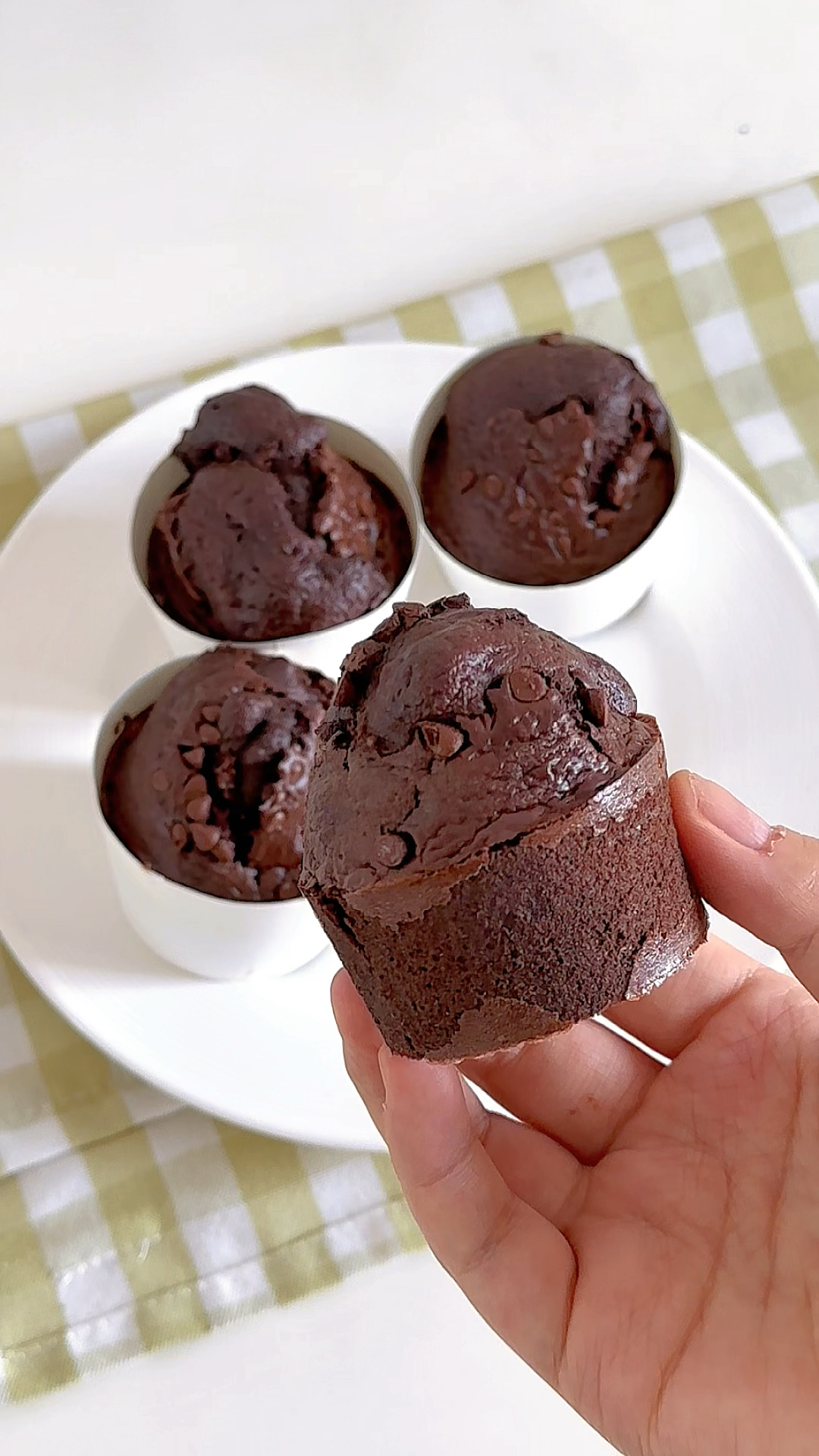 可可麦芬纸杯蛋糕