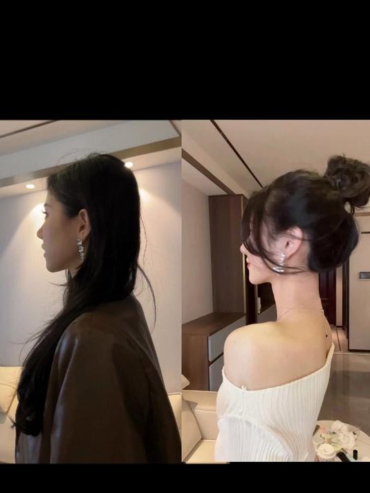 30s就能扎一个高颅顶氛围感丸子头，就是这么简单，别不信！