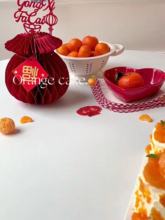 一口清新 砂糖橘蛋糕卷新年小甜品