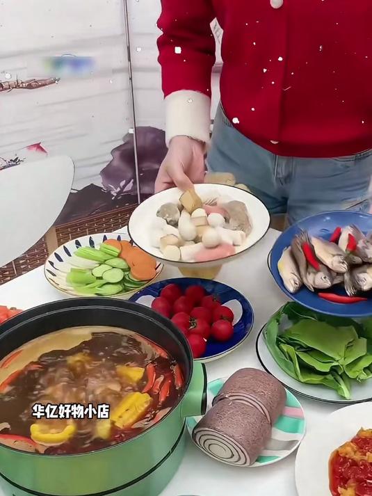 火锅盘厨房备菜盘火锅拼盘蔬菜盘分格可旋转多功能洗菜盆沥水篮